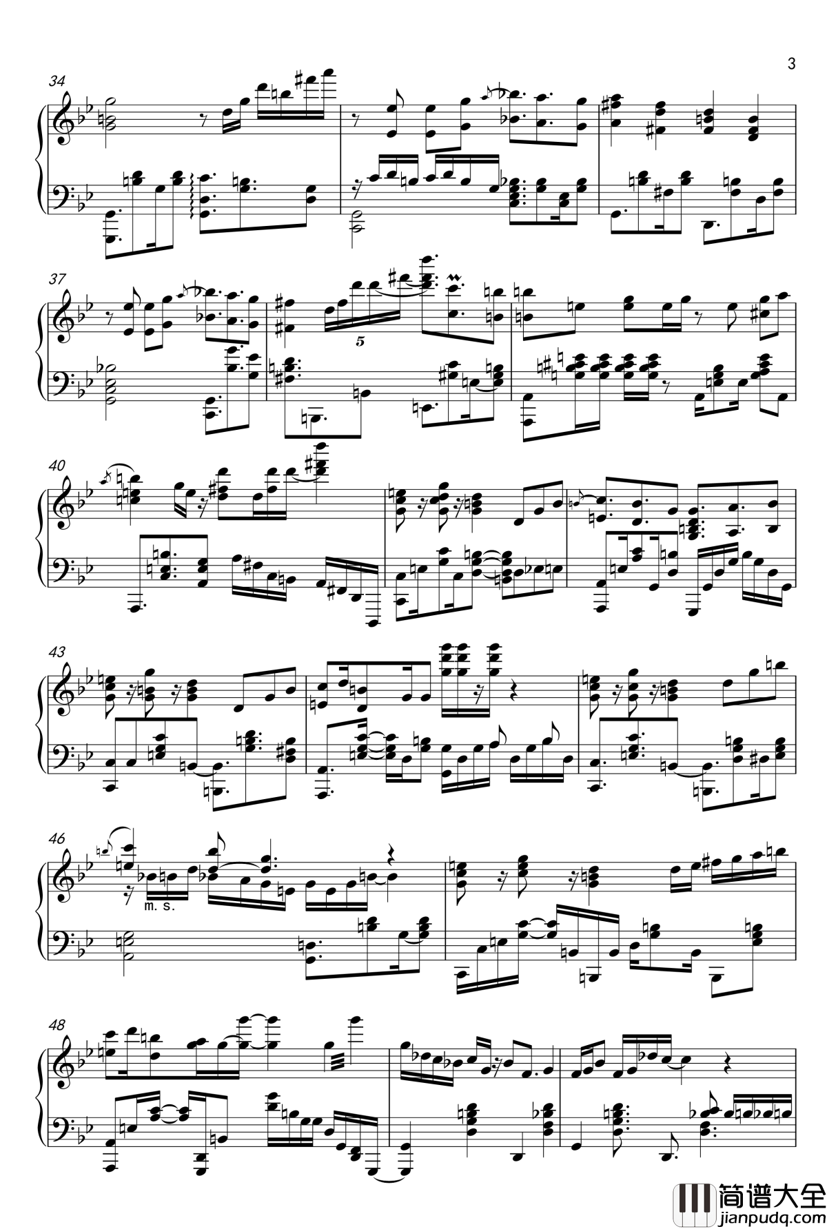 永生之酒OP钢琴谱__吉森信