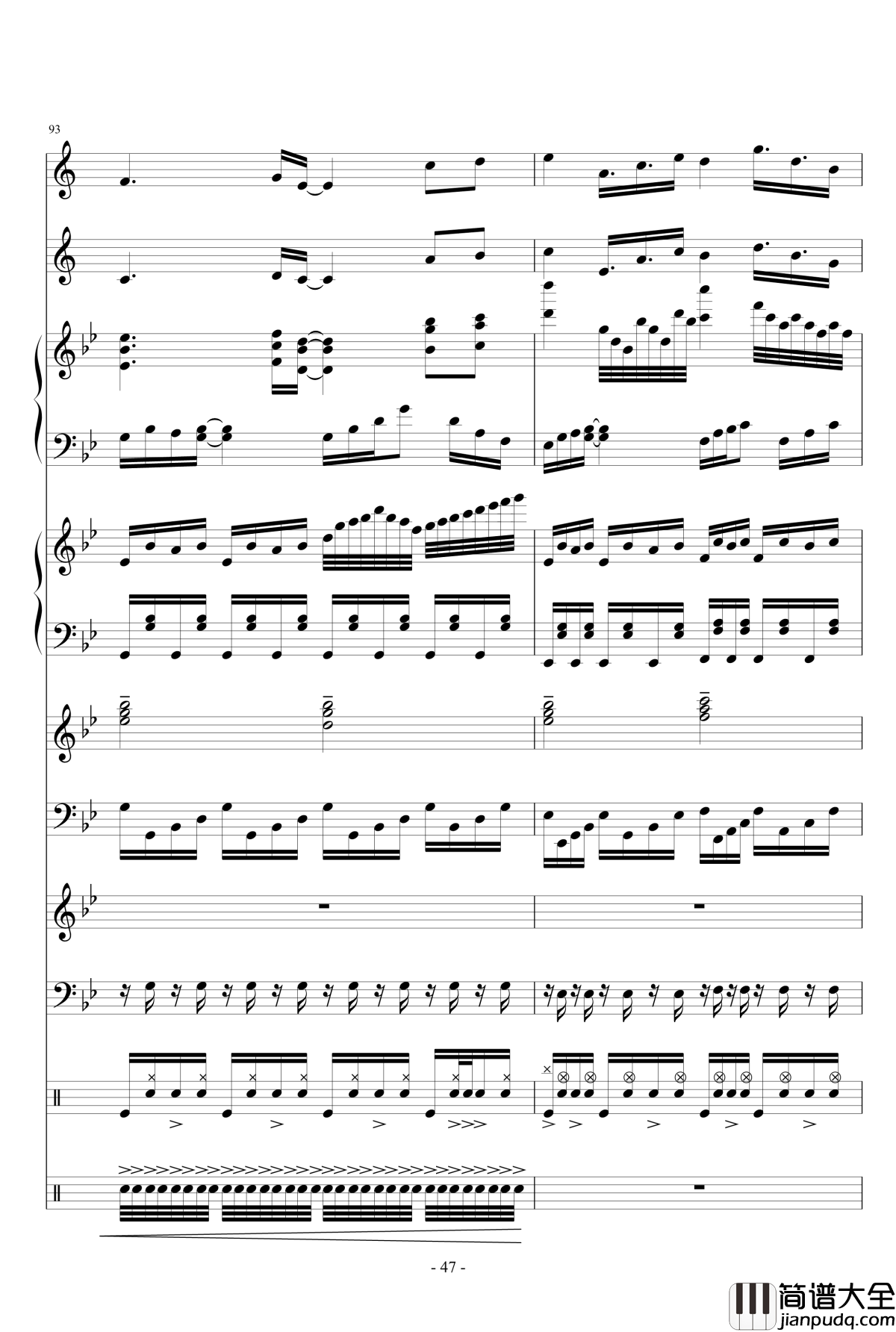 焚尽一切的乐章钢琴谱_lujianxiang555