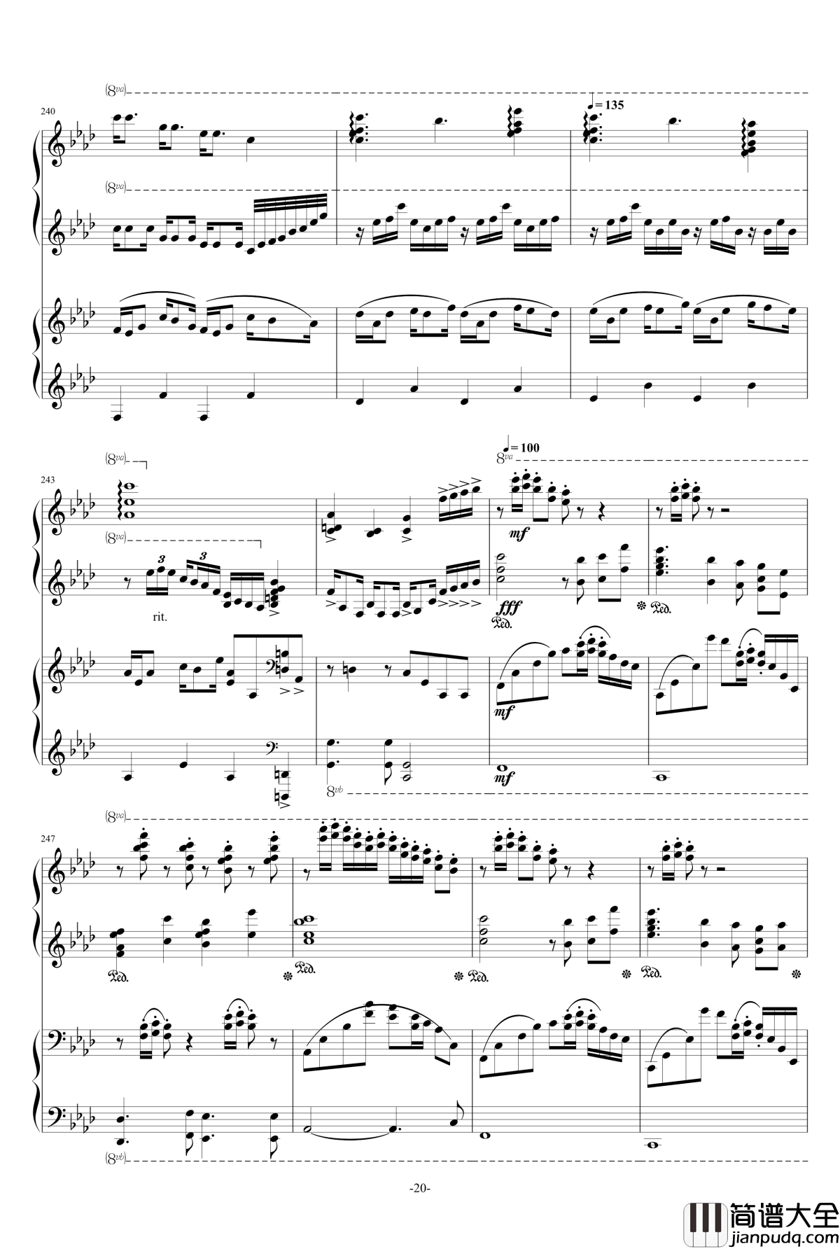 盛开在冬天的花钢琴谱_冬に咲いている花_雪城奥菲斯