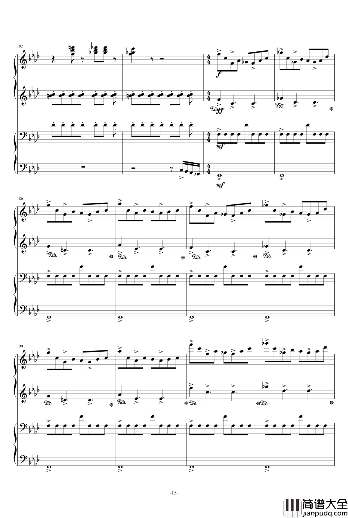 盛开在冬天的花钢琴谱_冬に咲いている花_雪城奥菲斯