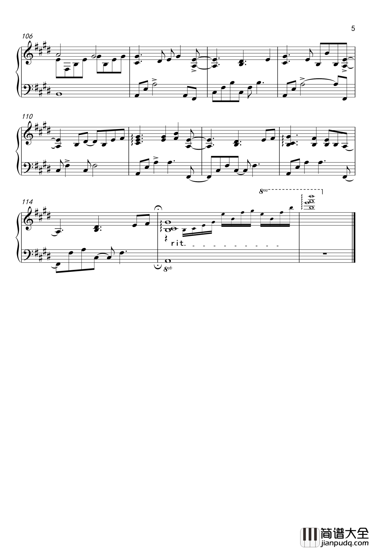 未来日记_another_world钢琴谱