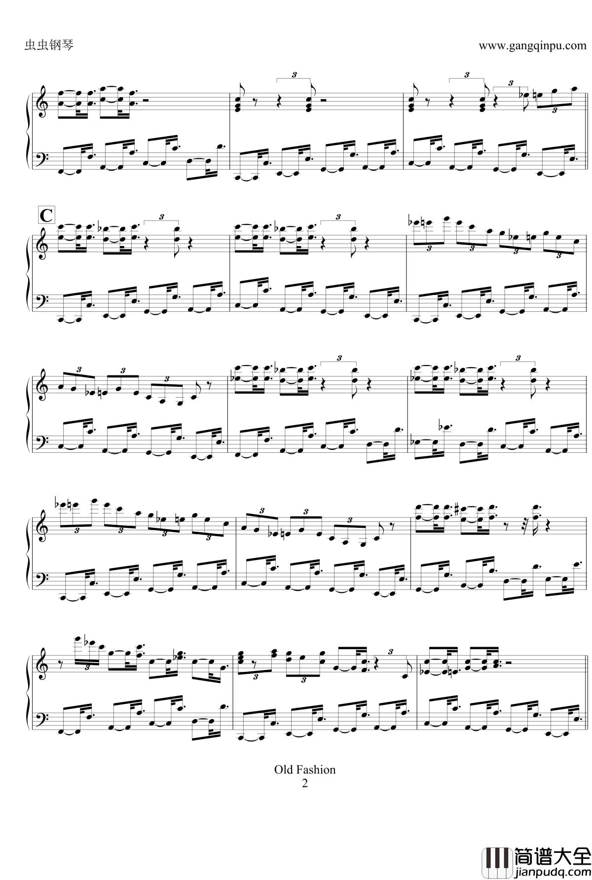 OLD_FASHION钢琴谱_克莱德曼