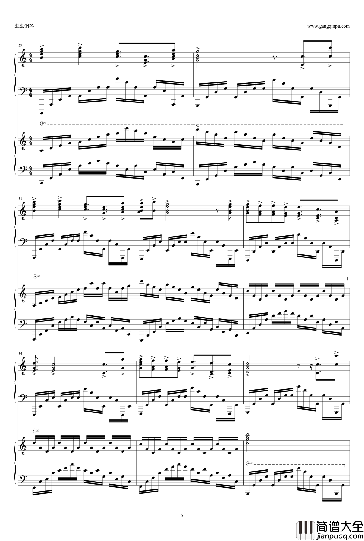 罪恶王冠BIOS钢琴谱_双钢琴_泽野弘之