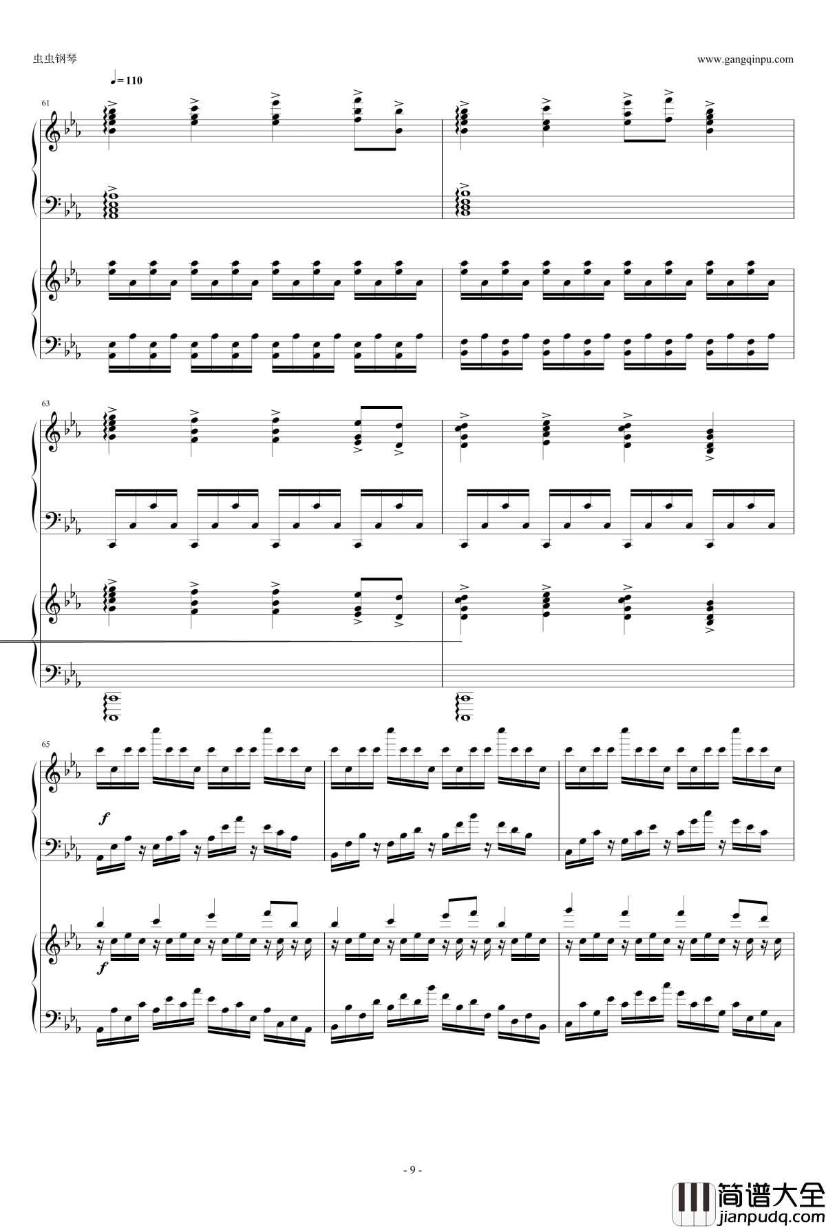 罪恶王冠BIOS钢琴谱_双钢琴_泽野弘之