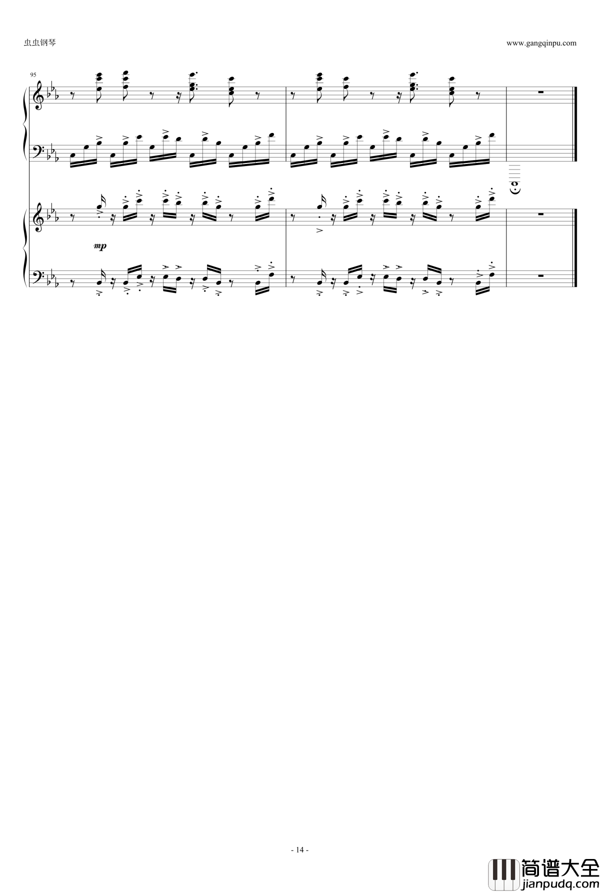 罪恶王冠BIOS钢琴谱_双钢琴_泽野弘之