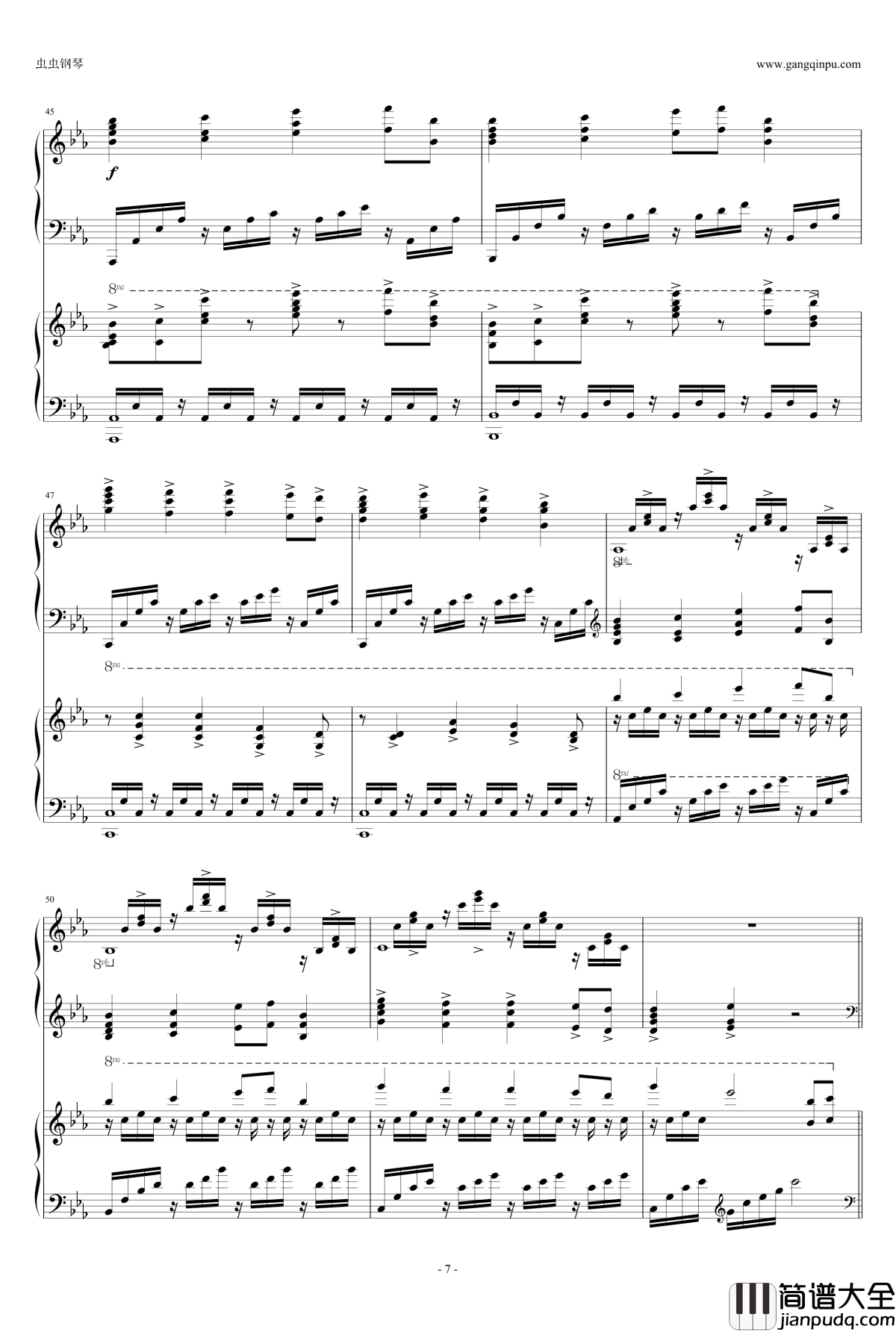 罪恶王冠BIOS钢琴谱_双钢琴_泽野弘之