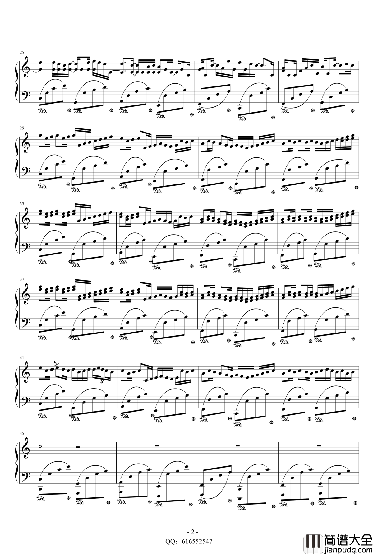 C大调卡农钢琴谱_金龙鱼优化版160812_乔治温斯顿