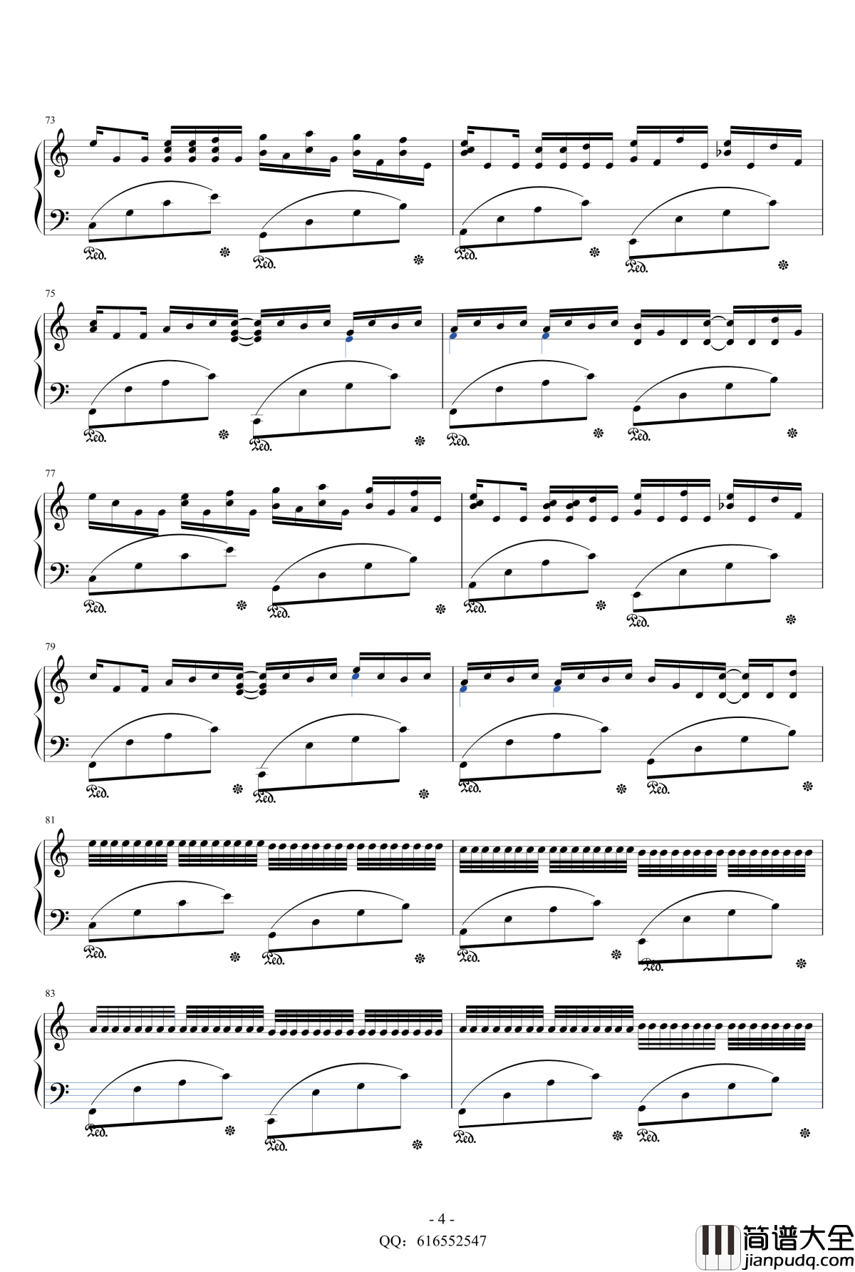C大调卡农钢琴谱_金龙鱼优化版160812_乔治温斯顿