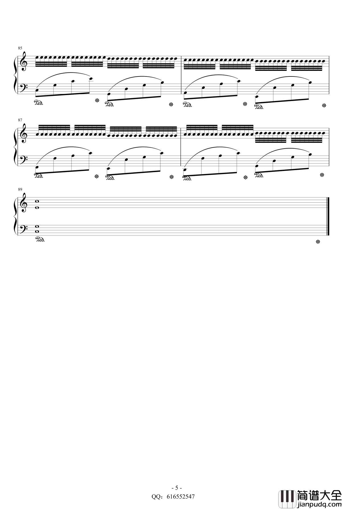 C大调卡农钢琴谱_金龙鱼优化版160812_乔治温斯顿