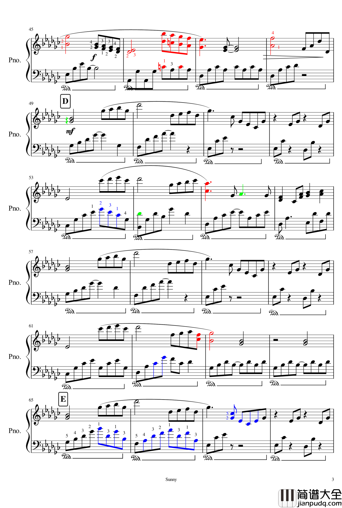 Sundial_Dreams钢琴谱_特别精制版_kevin