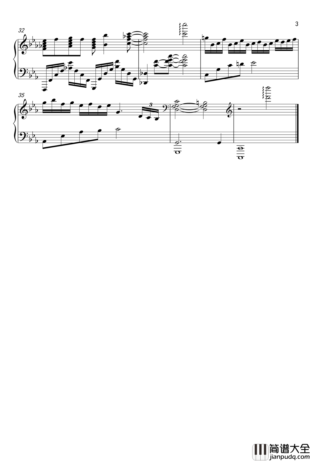 斩赤红之瞳ED钢琴谱_钢琴改编_沢井美空