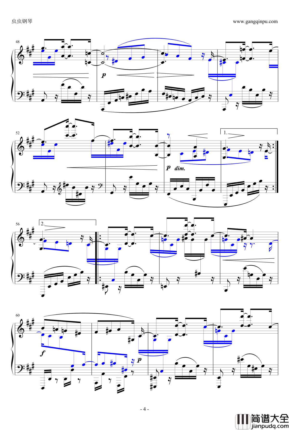 间奏曲Op钢琴谱_117_No.3_勃拉姆斯_Brahms
