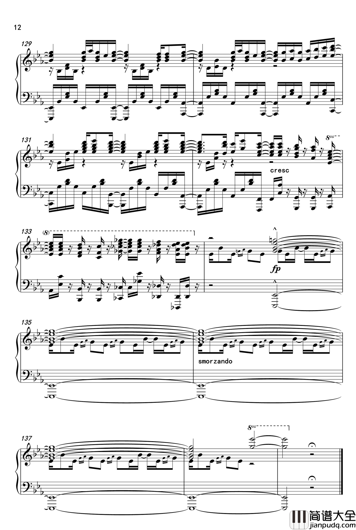 The_bravery钢琴谱_supercell钢琴改编