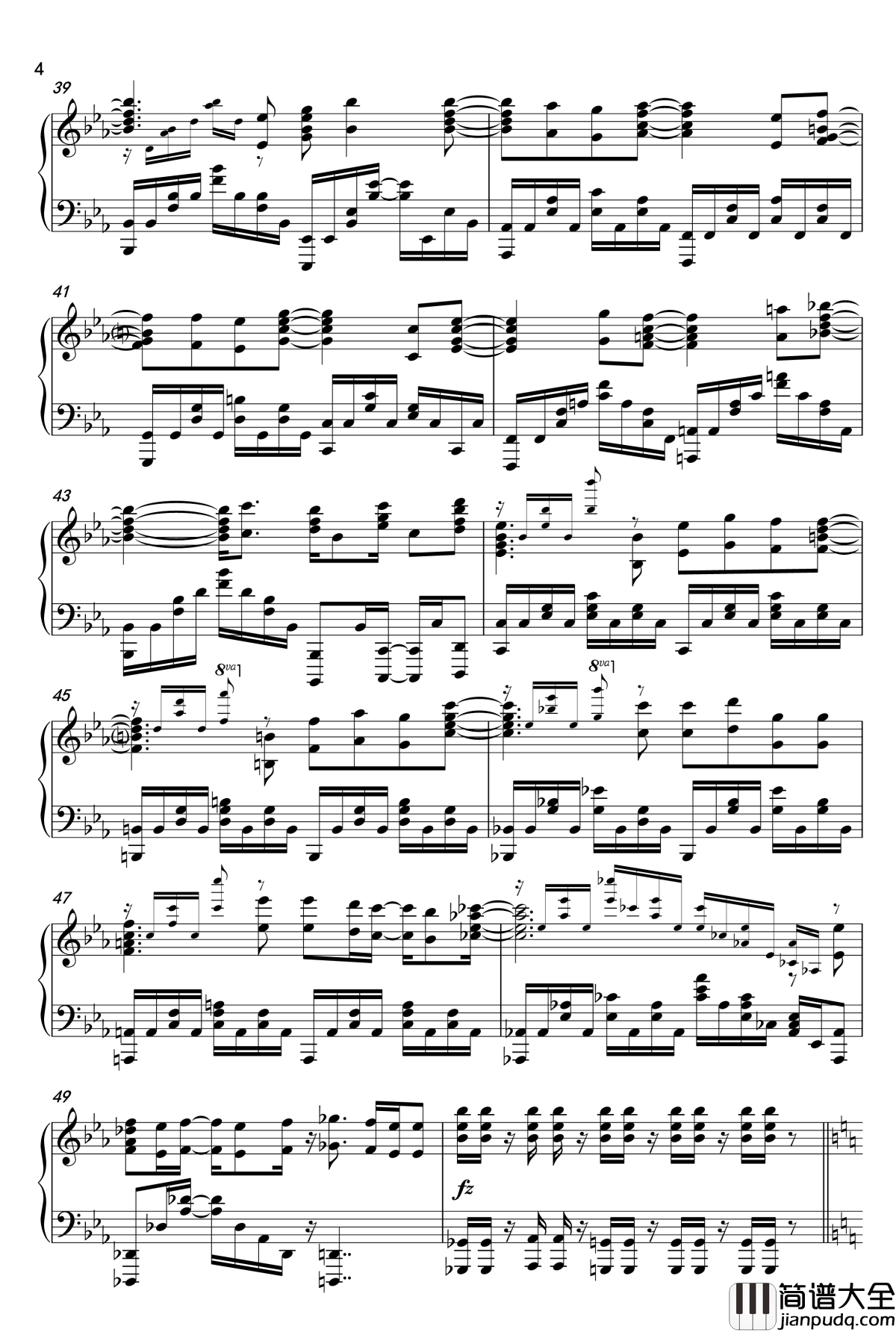 The_bravery钢琴谱_supercell钢琴改编