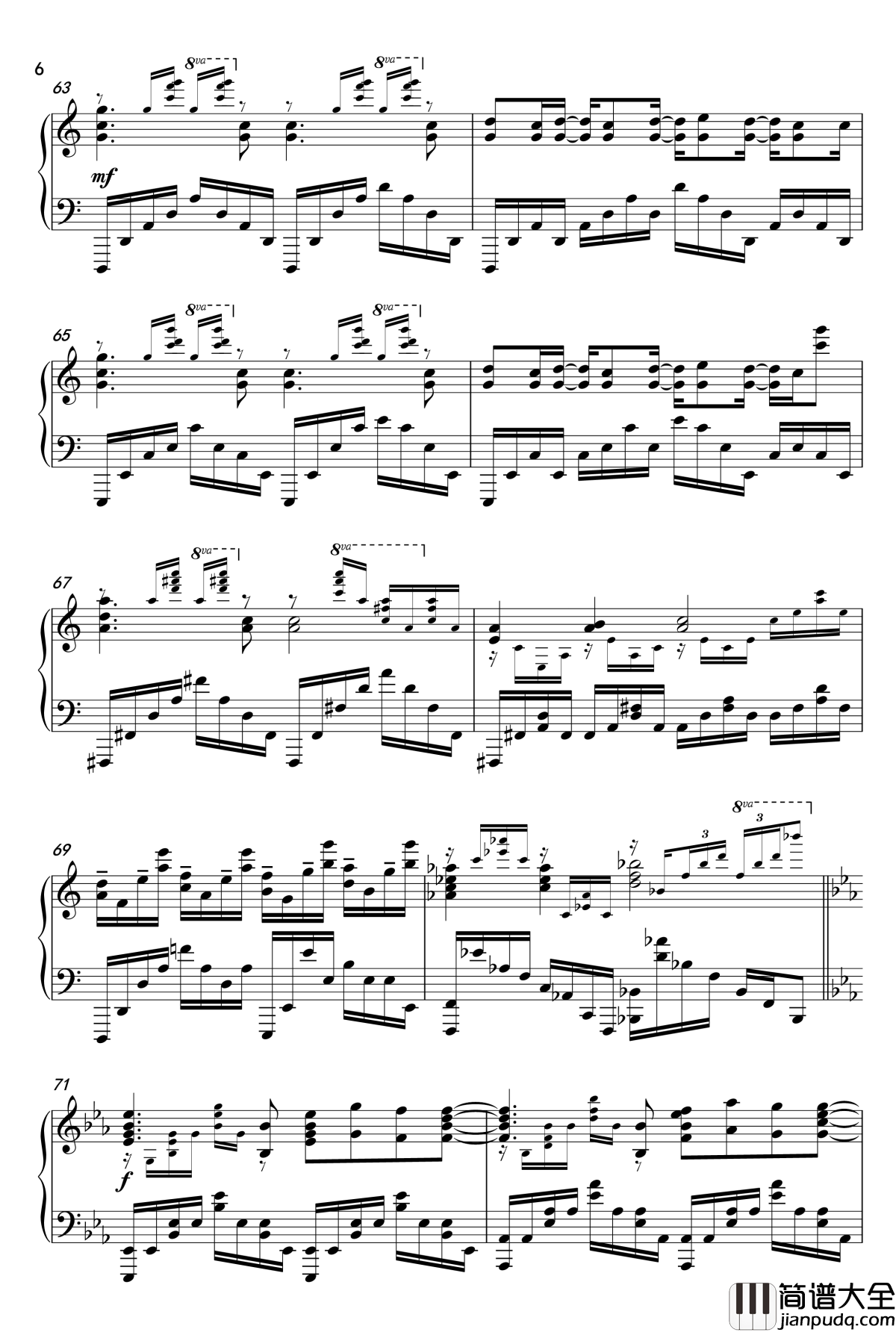 The_bravery钢琴谱_supercell钢琴改编