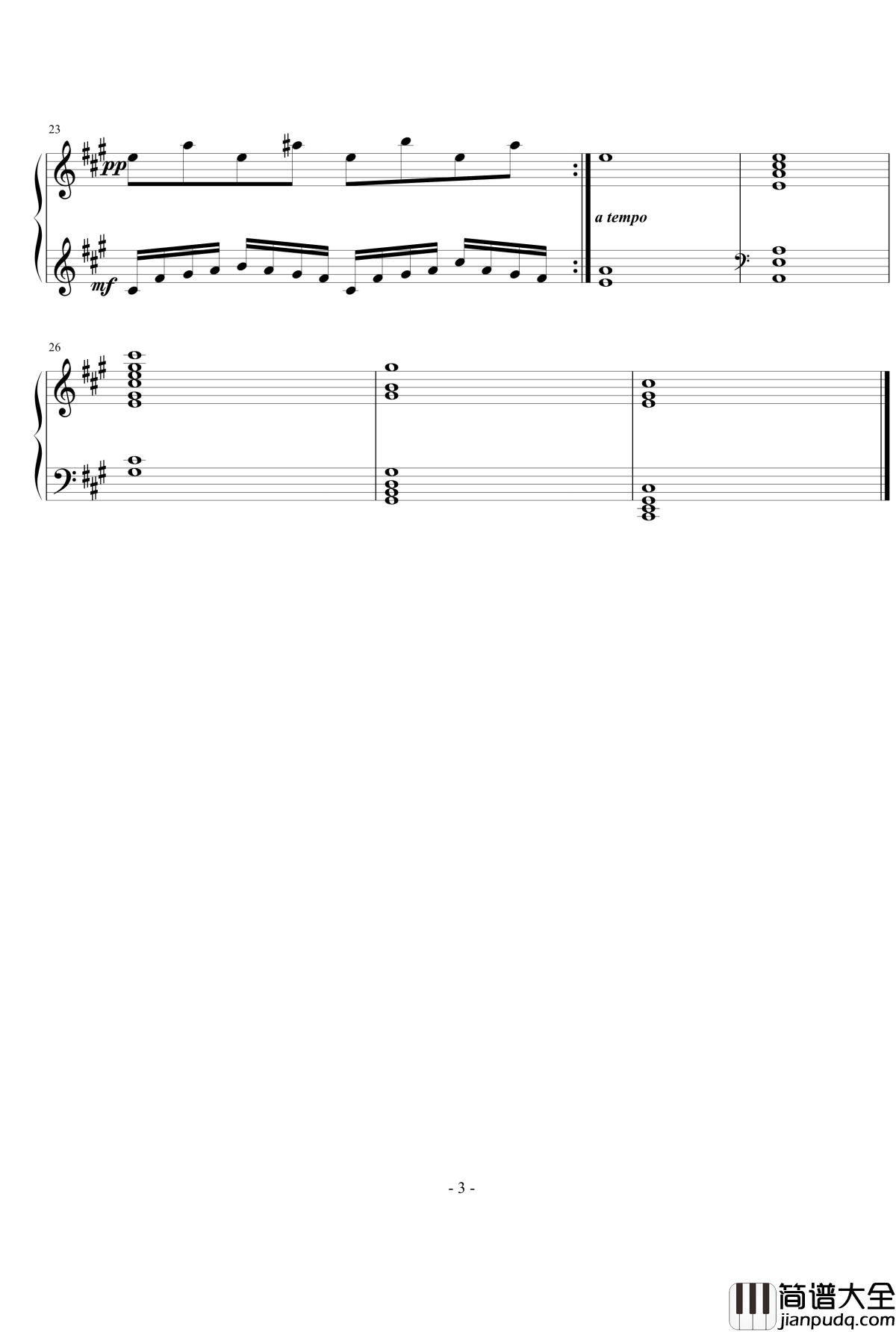 即兴第三首钢琴谱_廖汝翔