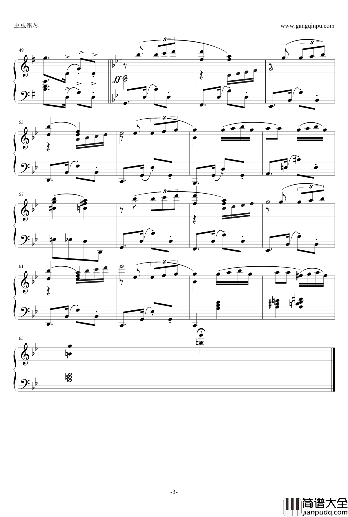 Por_Una_Cabeza钢琴谱_一步之遥_Carlos_Gardel