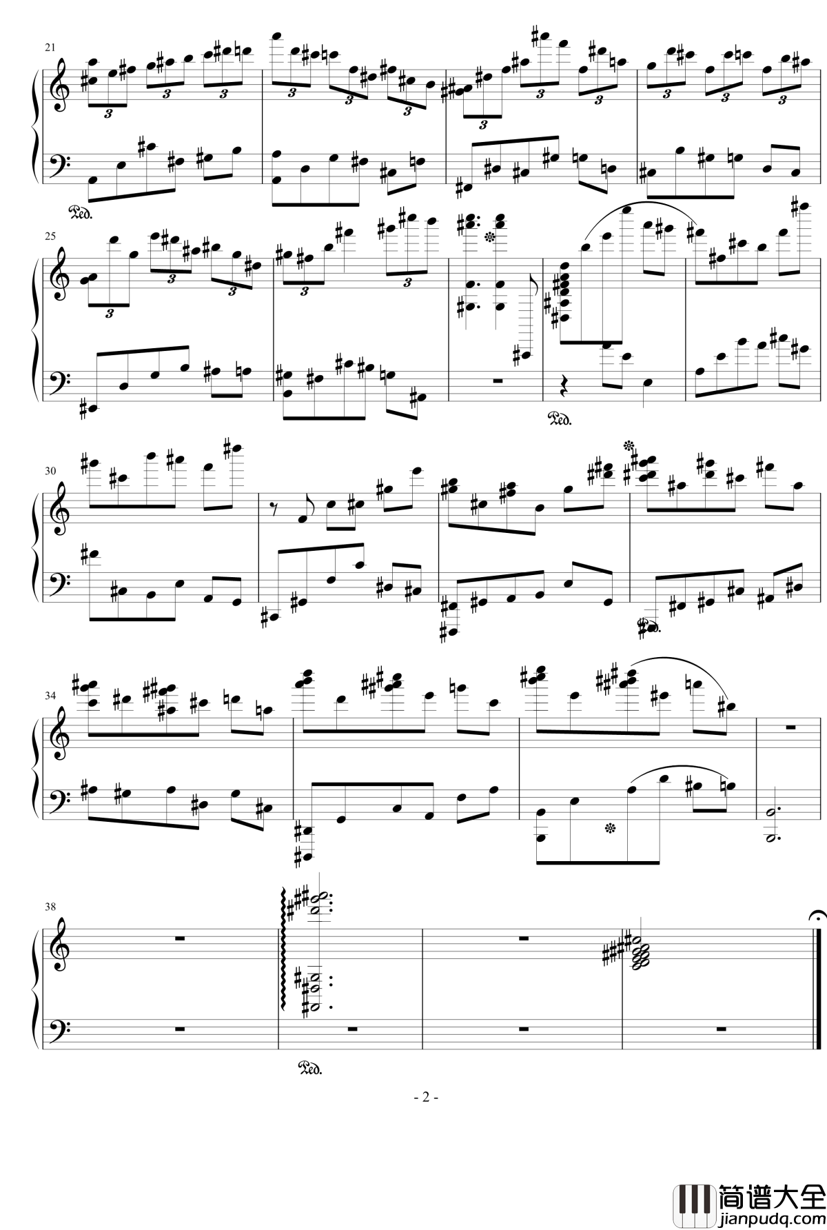 流行追梦人钢琴谱_兰德勒舞曲