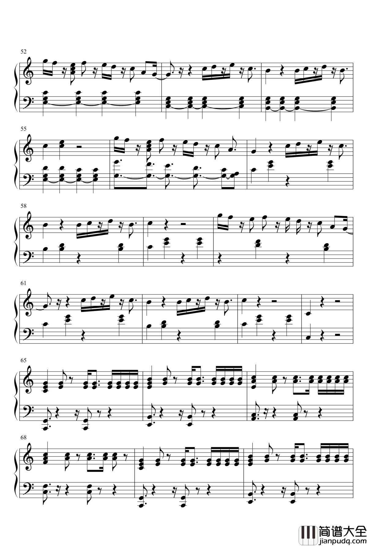 _空虚钢琴谱_WINNER_Empty