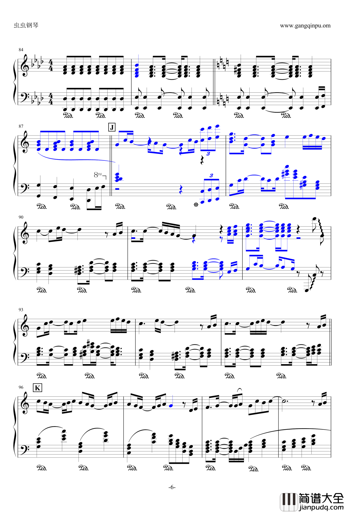 楼雨钢琴谱_樱之雨_初音未来