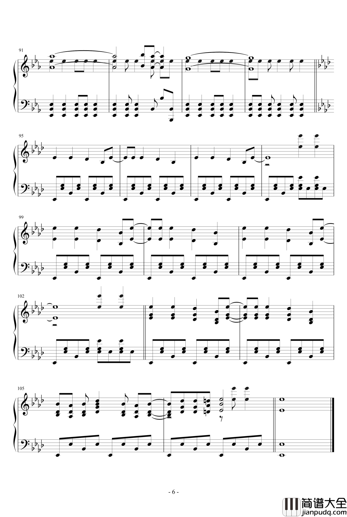 _S.M.L☆钢琴谱_动漫