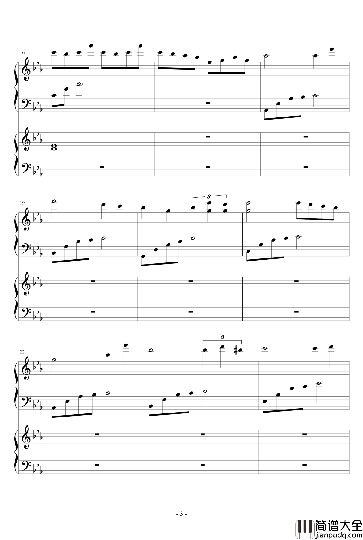 风与秋夜钢琴谱_Ydolem