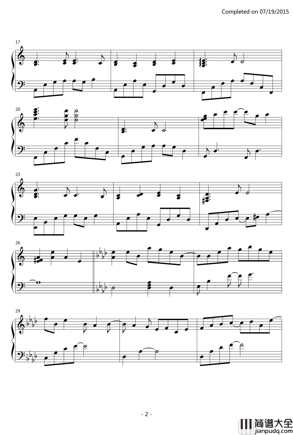 Bravely_You__Piano_ver.钢琴谱_夏洛特_OST