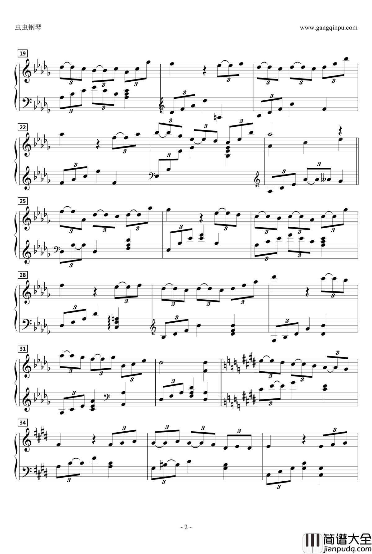 雨中等候钢琴谱_Daydream