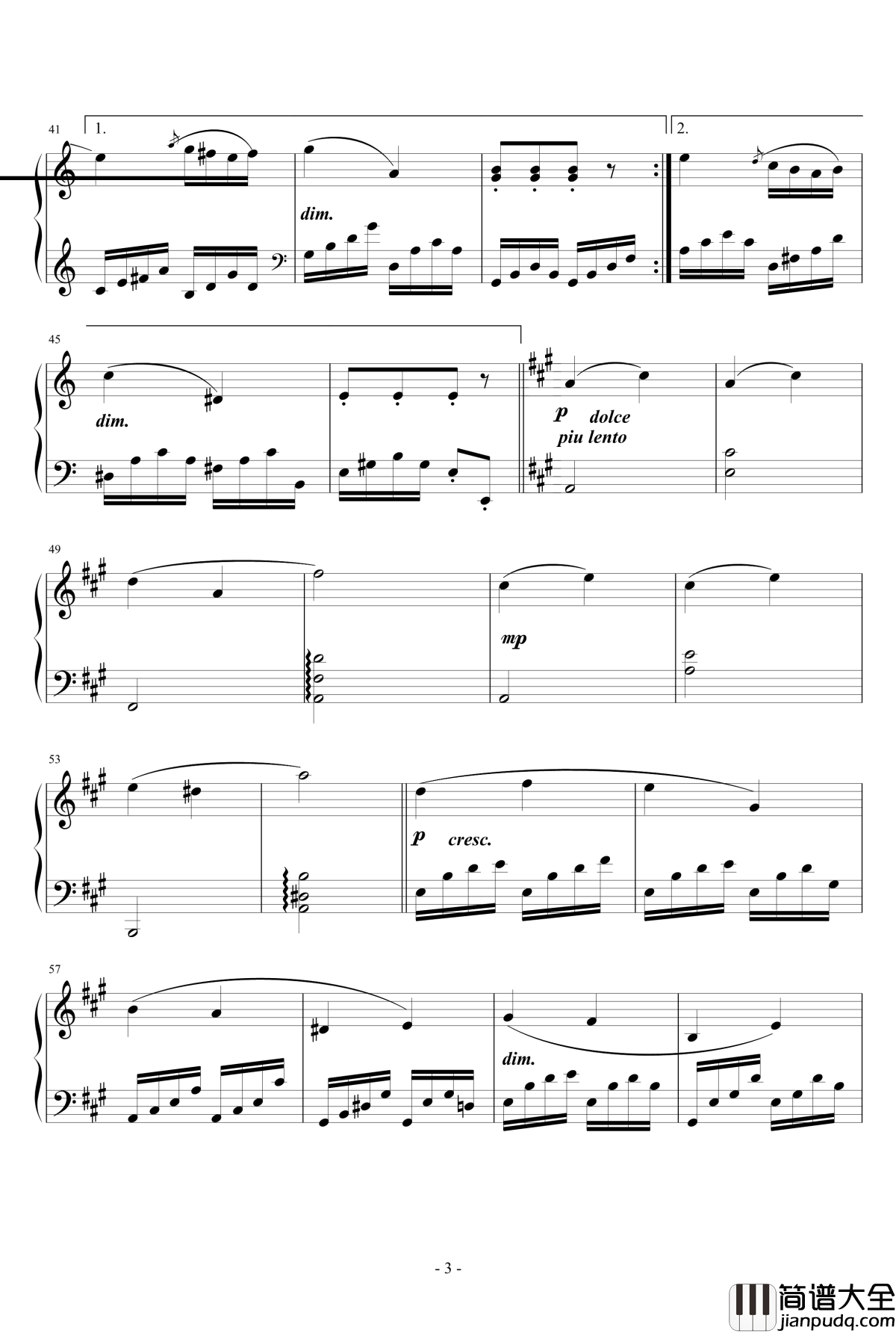 C大调小奏鸣曲钢琴谱_第一乐章_天籁传声