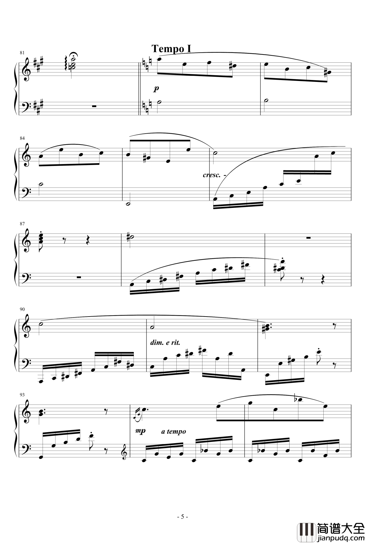 C大调小奏鸣曲钢琴谱_第一乐章_天籁传声