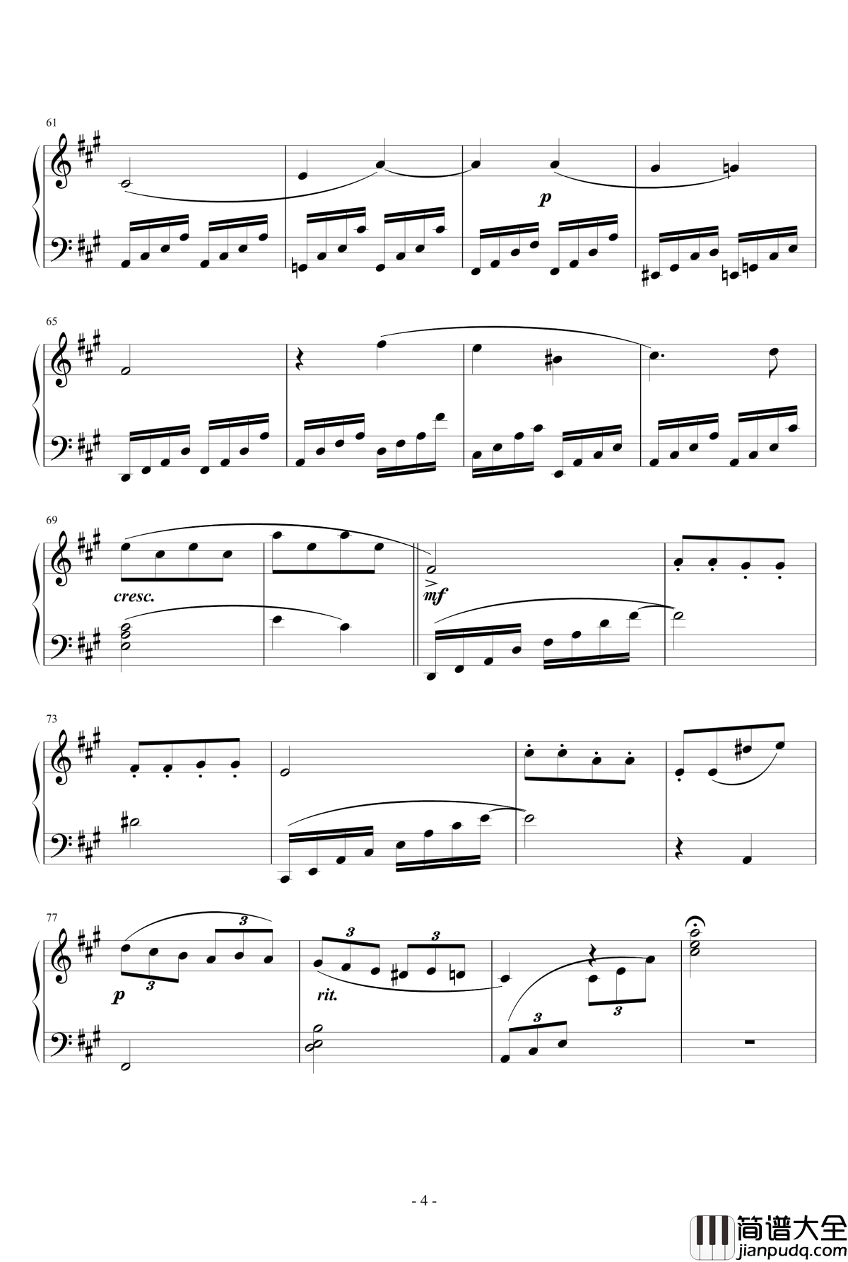 C大调小奏鸣曲钢琴谱_第一乐章_天籁传声