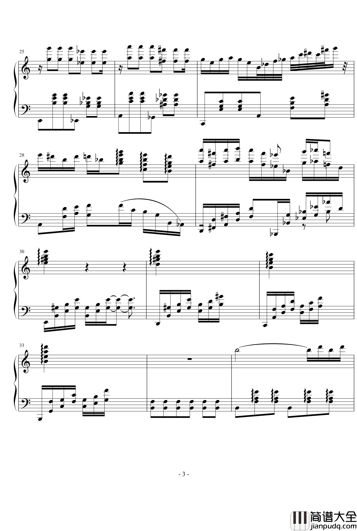 biaoti钢琴谱_nyride