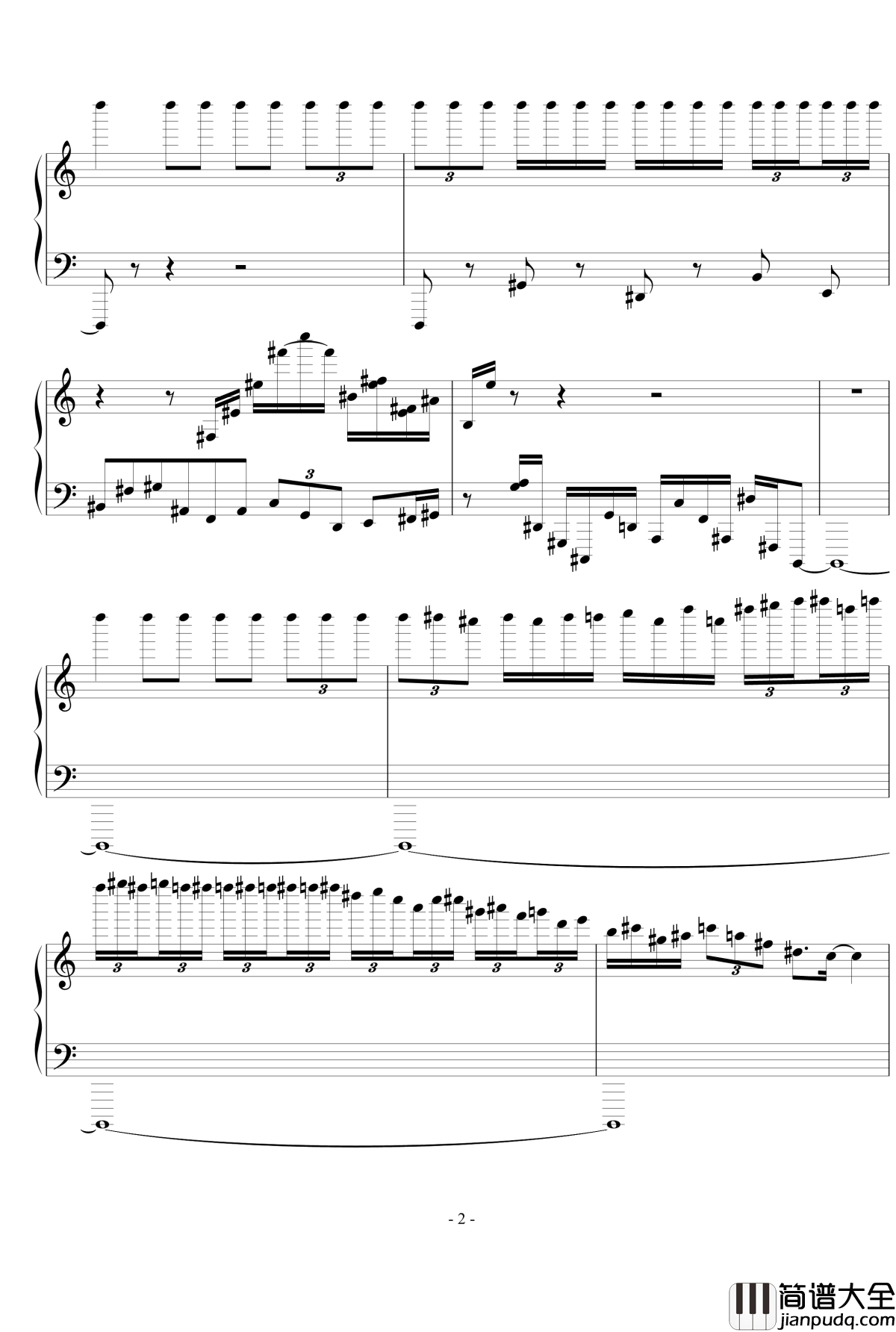 戏谑曲钢琴谱_完美的C大调_流行追梦人