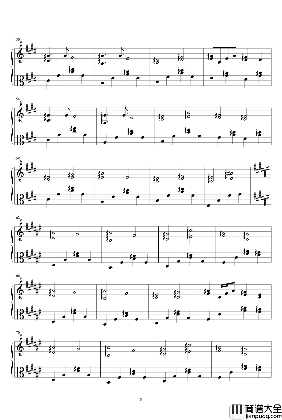 活动小丑钢琴谱__からくりピエロ_八音盒版伴奏_初音未来