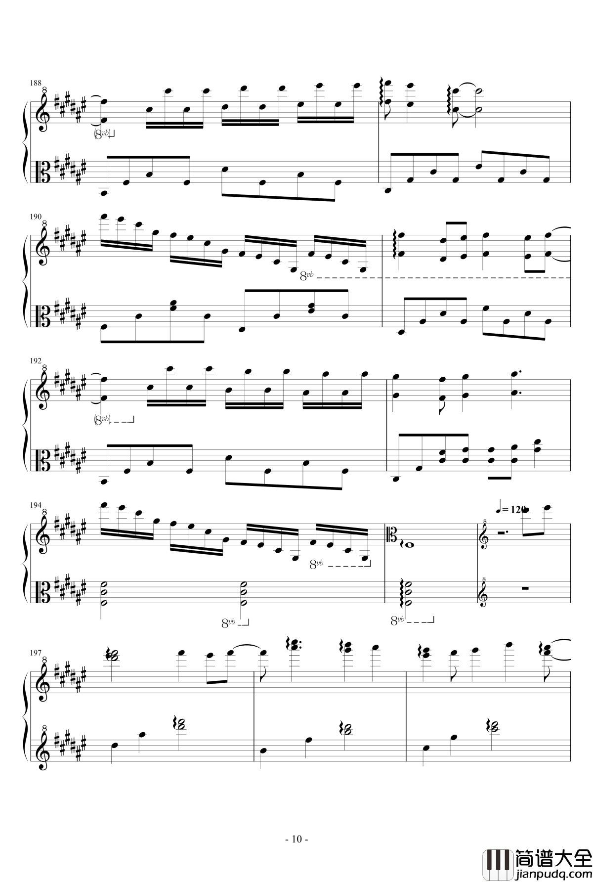 活动小丑钢琴谱__からくりピエロ_八音盒版伴奏_初音未来