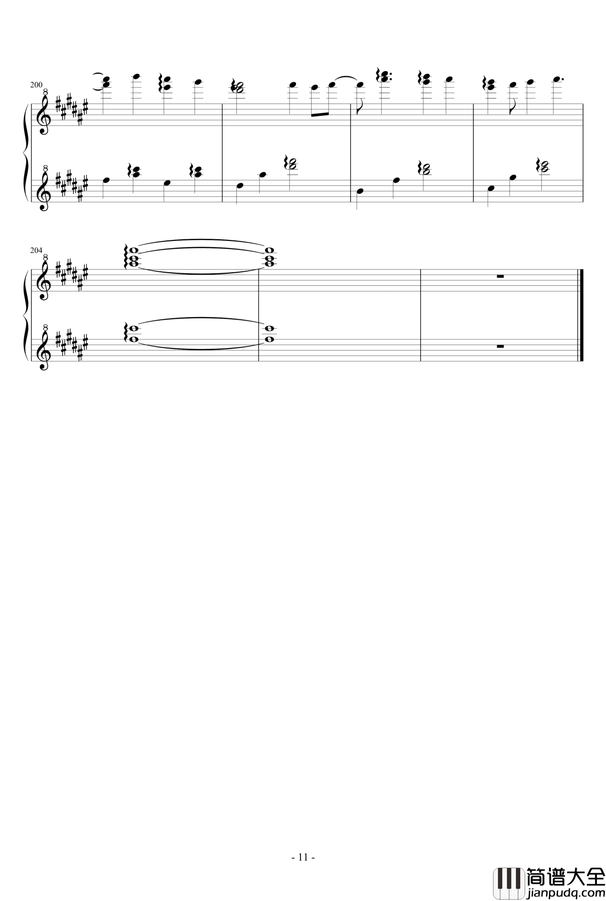 活动小丑钢琴谱__からくりピエロ_八音盒版伴奏_初音未来