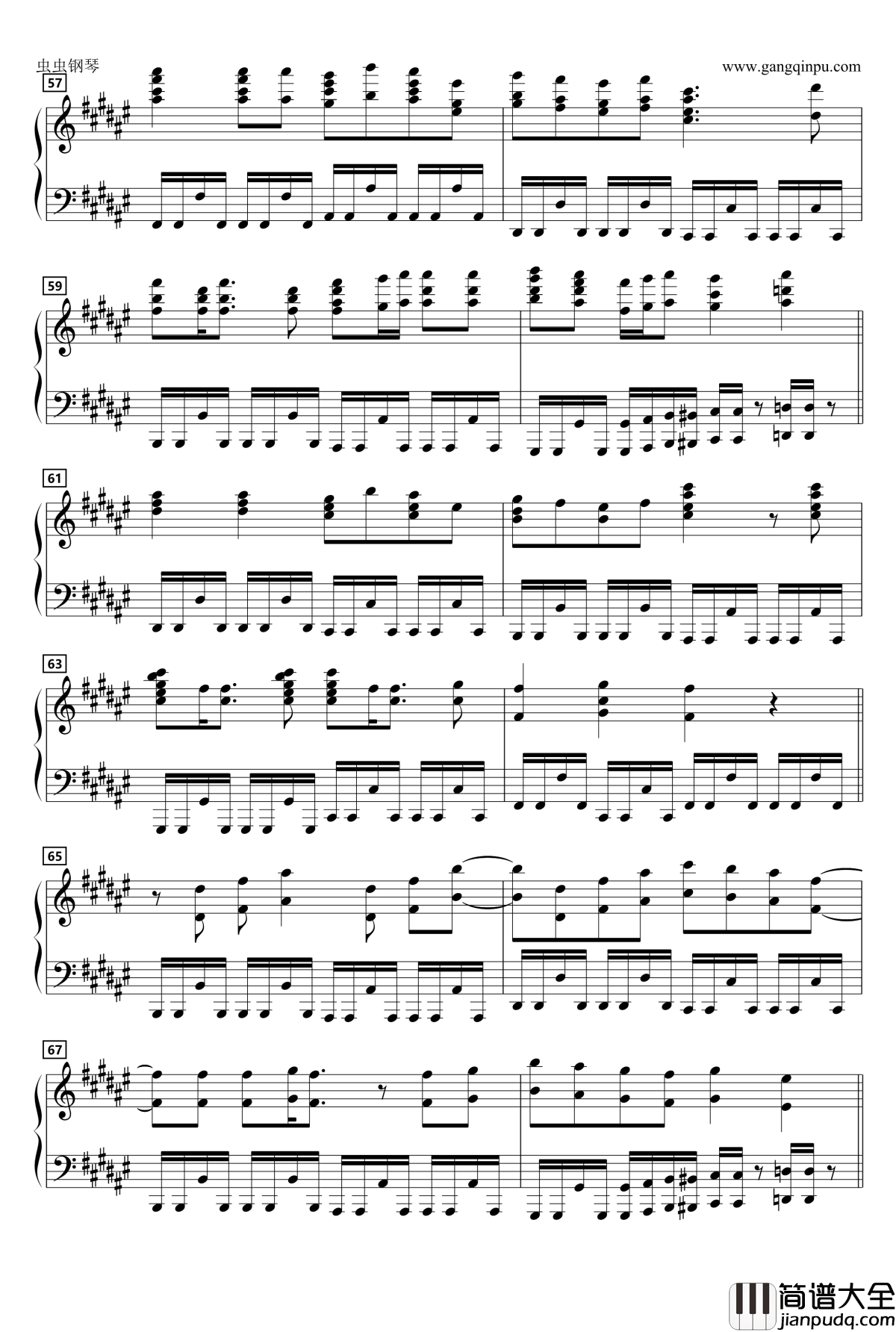 RO_KYU_BU!钢琴谱_动漫