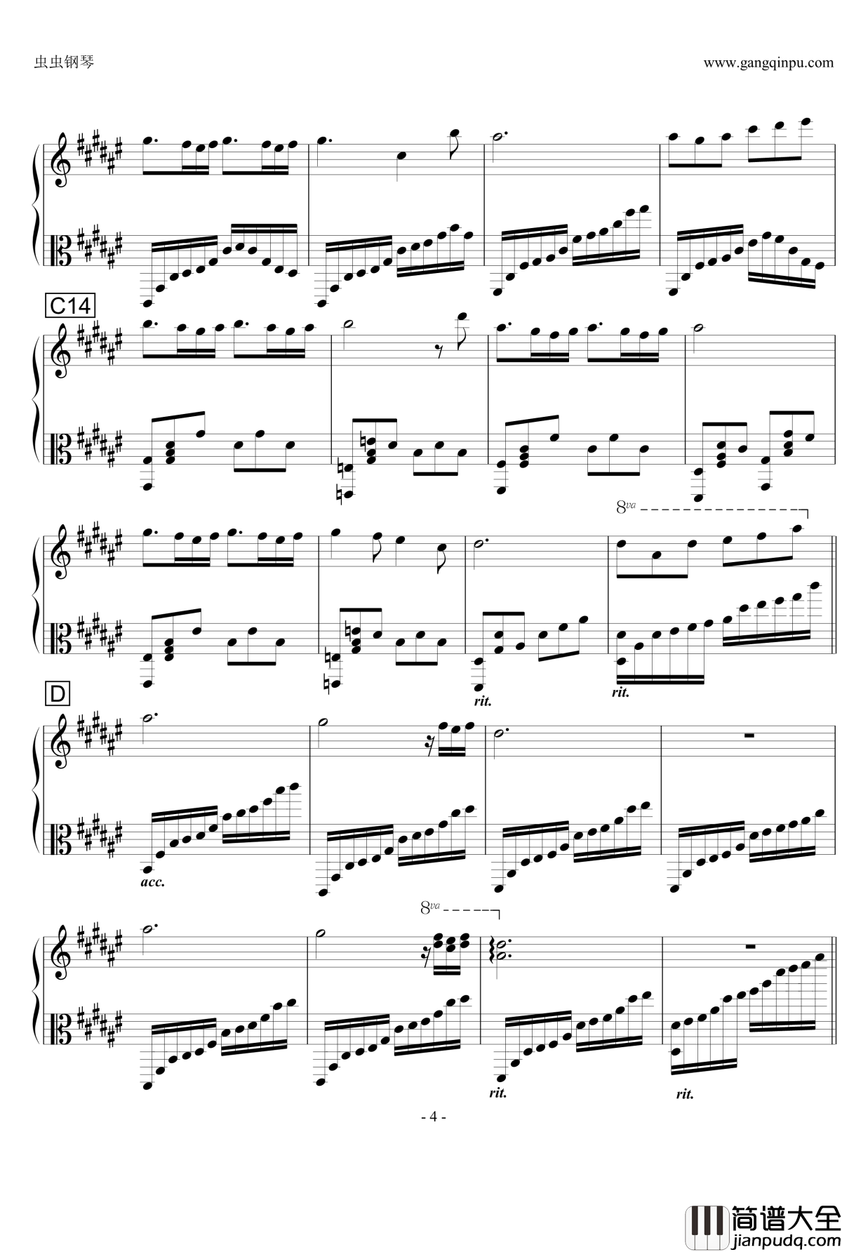 水的记忆2钢琴谱_雾中水月_张其萍