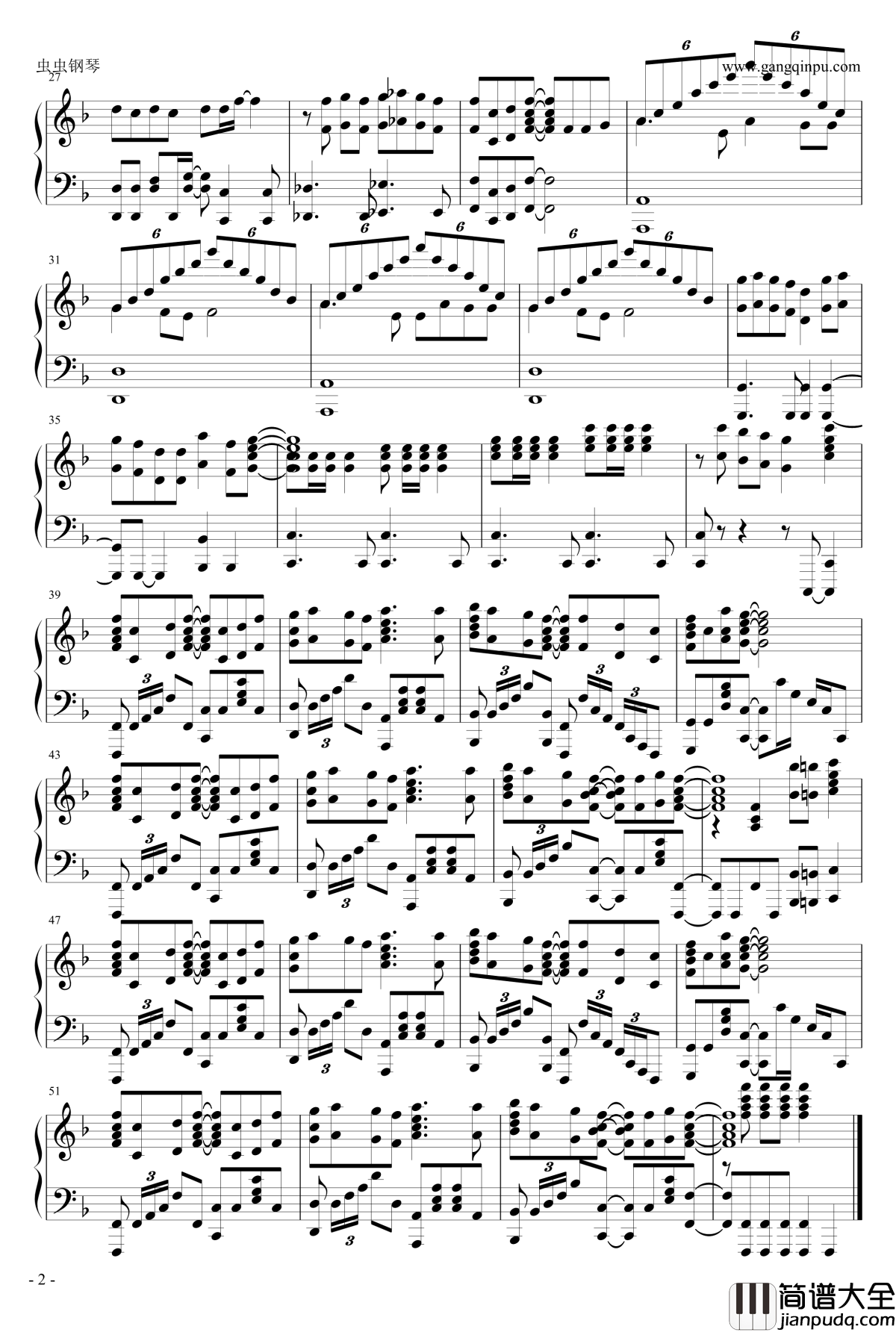 学园孤岛_OP钢琴谱_Pianonime