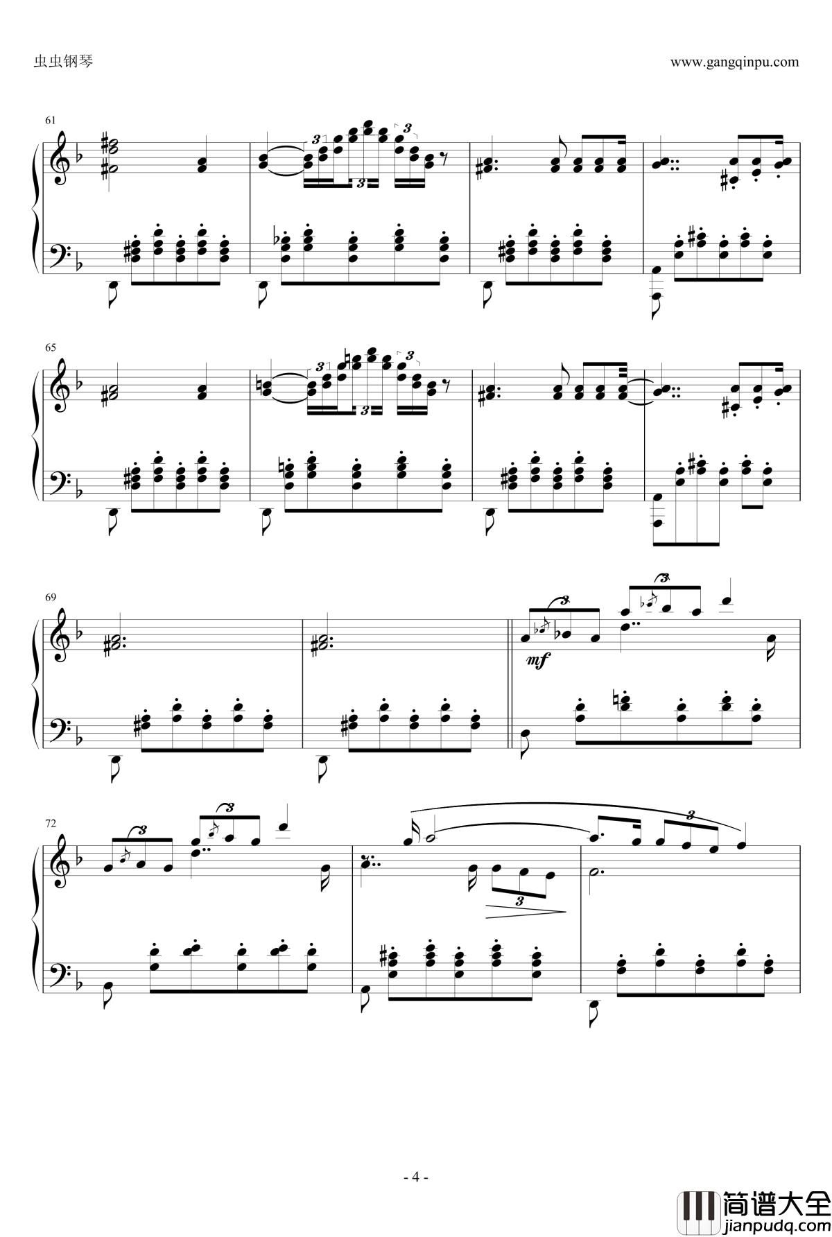 小夜曲钢琴谱_李斯特改编舒伯特