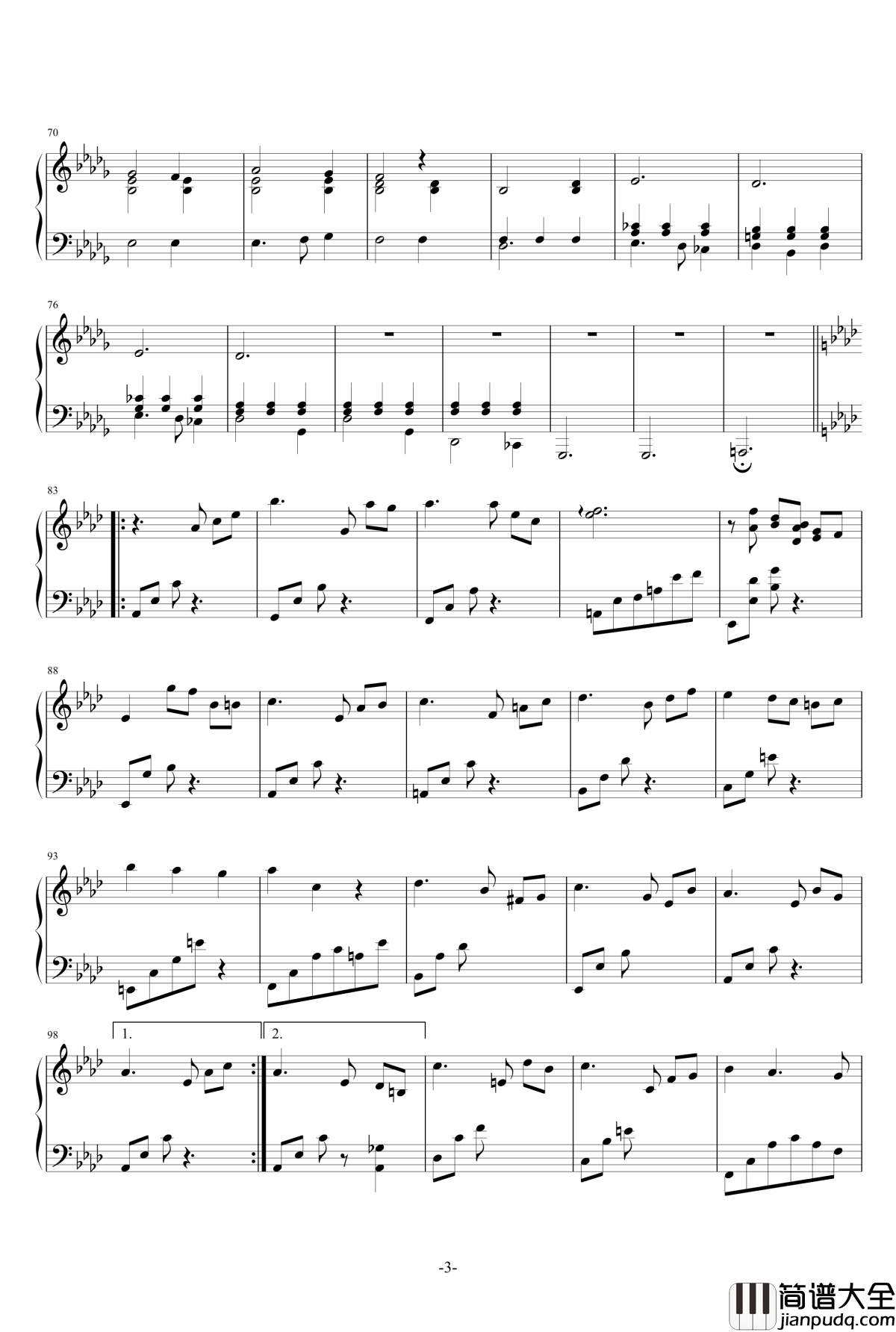 跨年夜钢琴谱_乐之琴