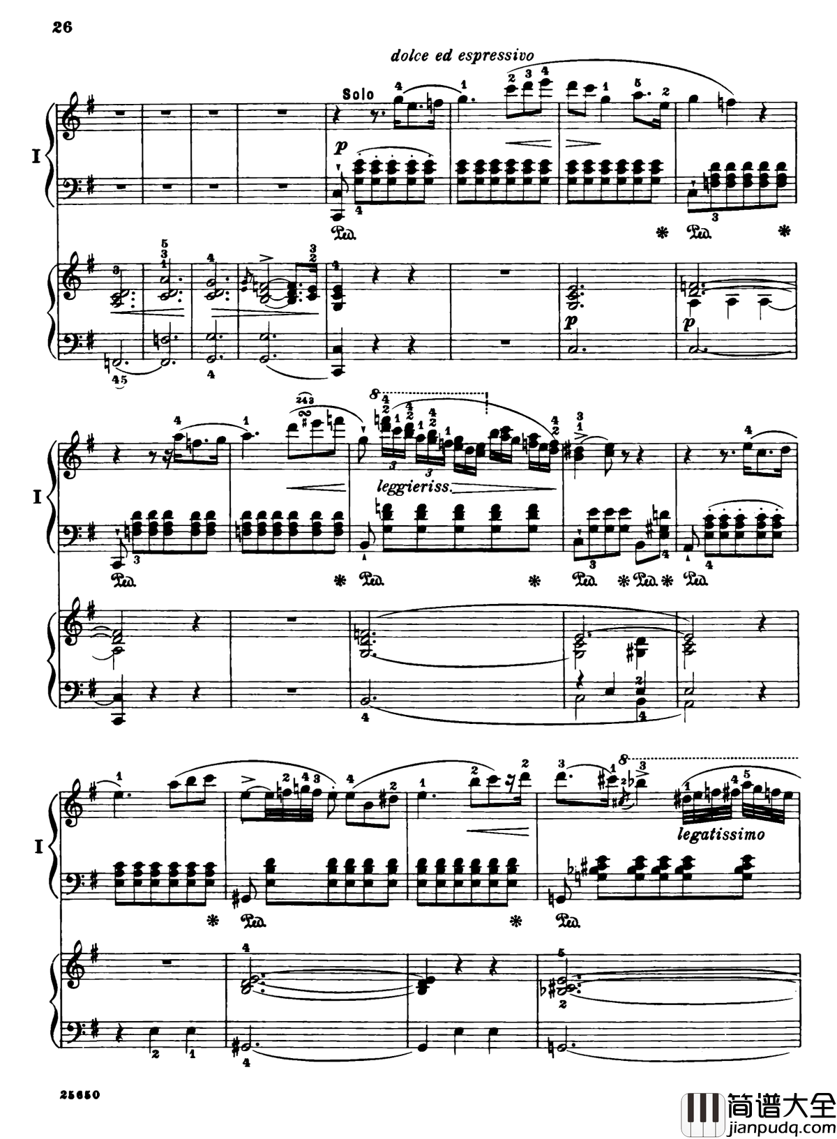 肖邦第一钢琴协奏曲钢琴谱_肖邦