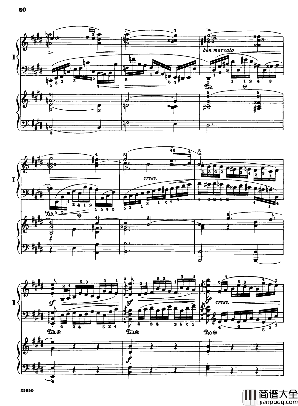 肖邦第一钢琴协奏曲钢琴谱_肖邦