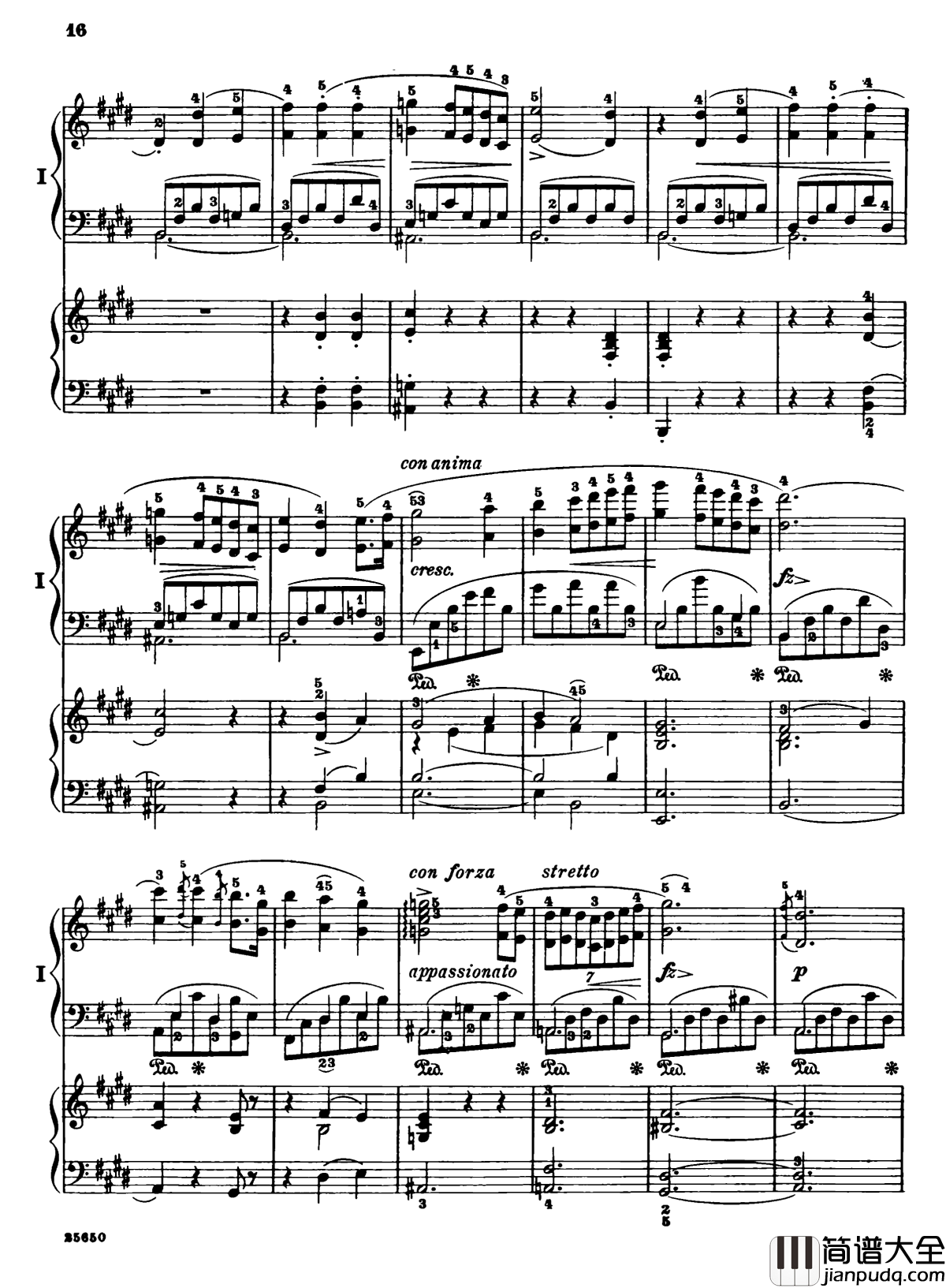 肖邦第一钢琴协奏曲钢琴谱_肖邦