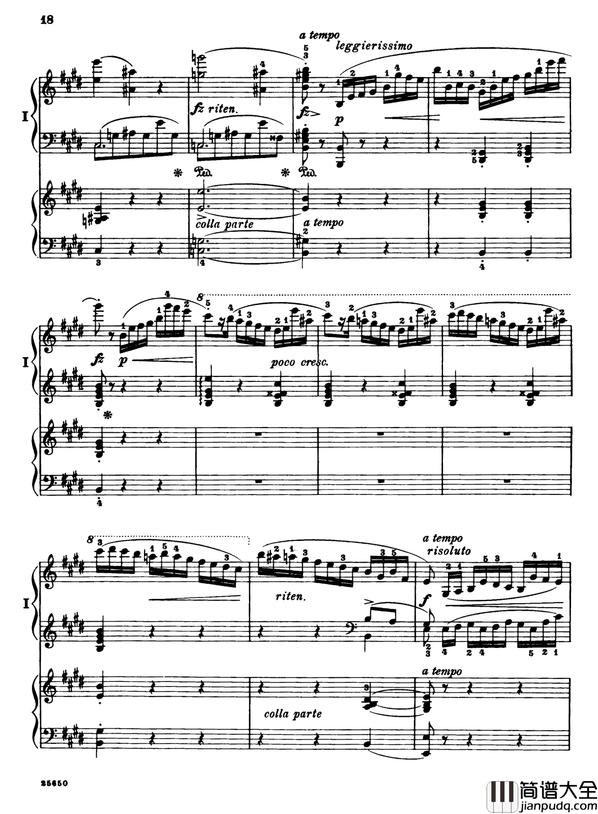 肖邦第一钢琴协奏曲钢琴谱_肖邦