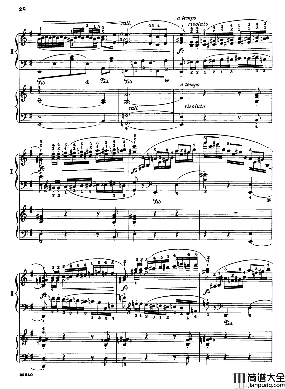 肖邦第一钢琴协奏曲钢琴谱_肖邦