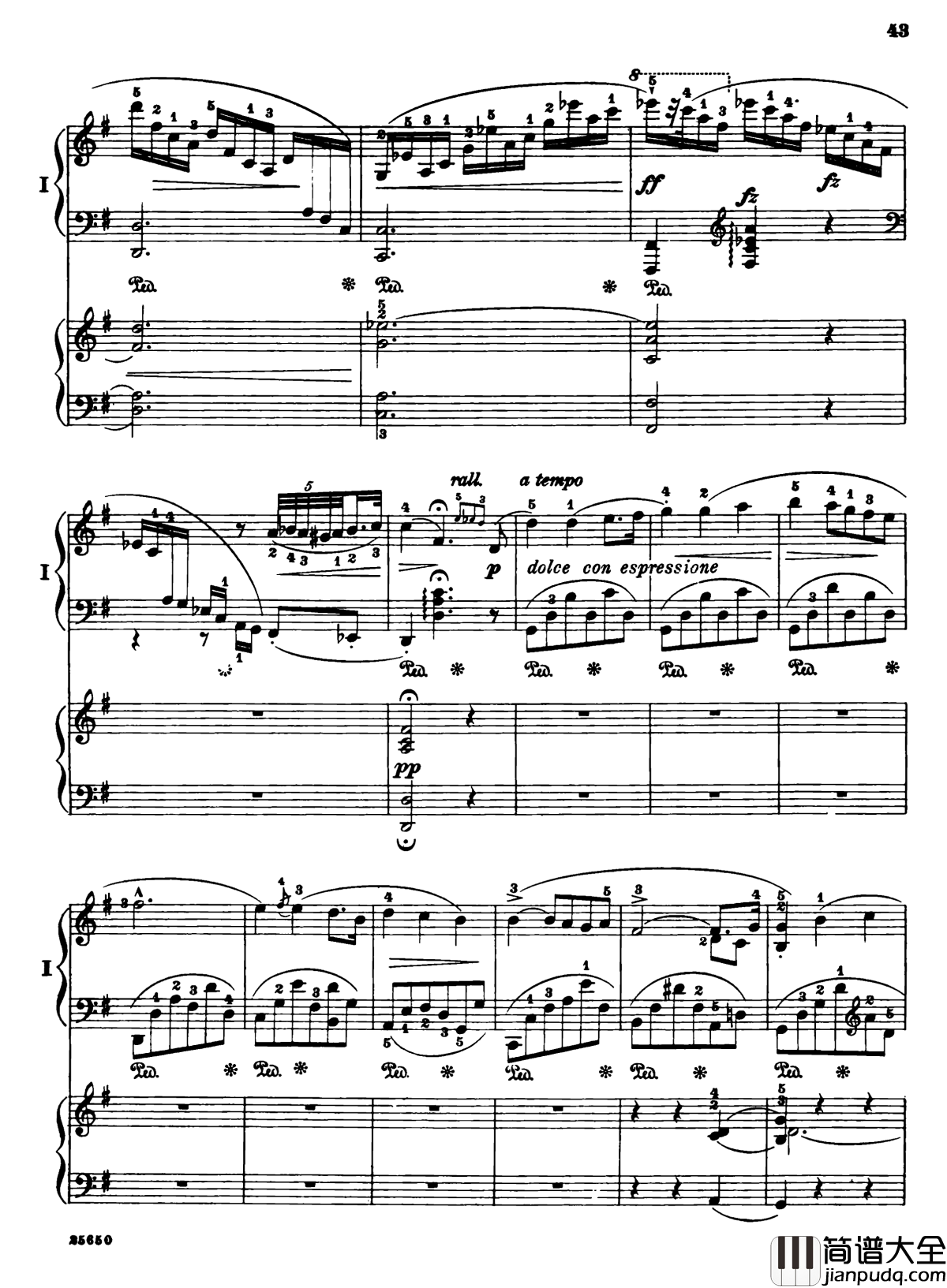 肖邦第一钢琴协奏曲钢琴谱_肖邦