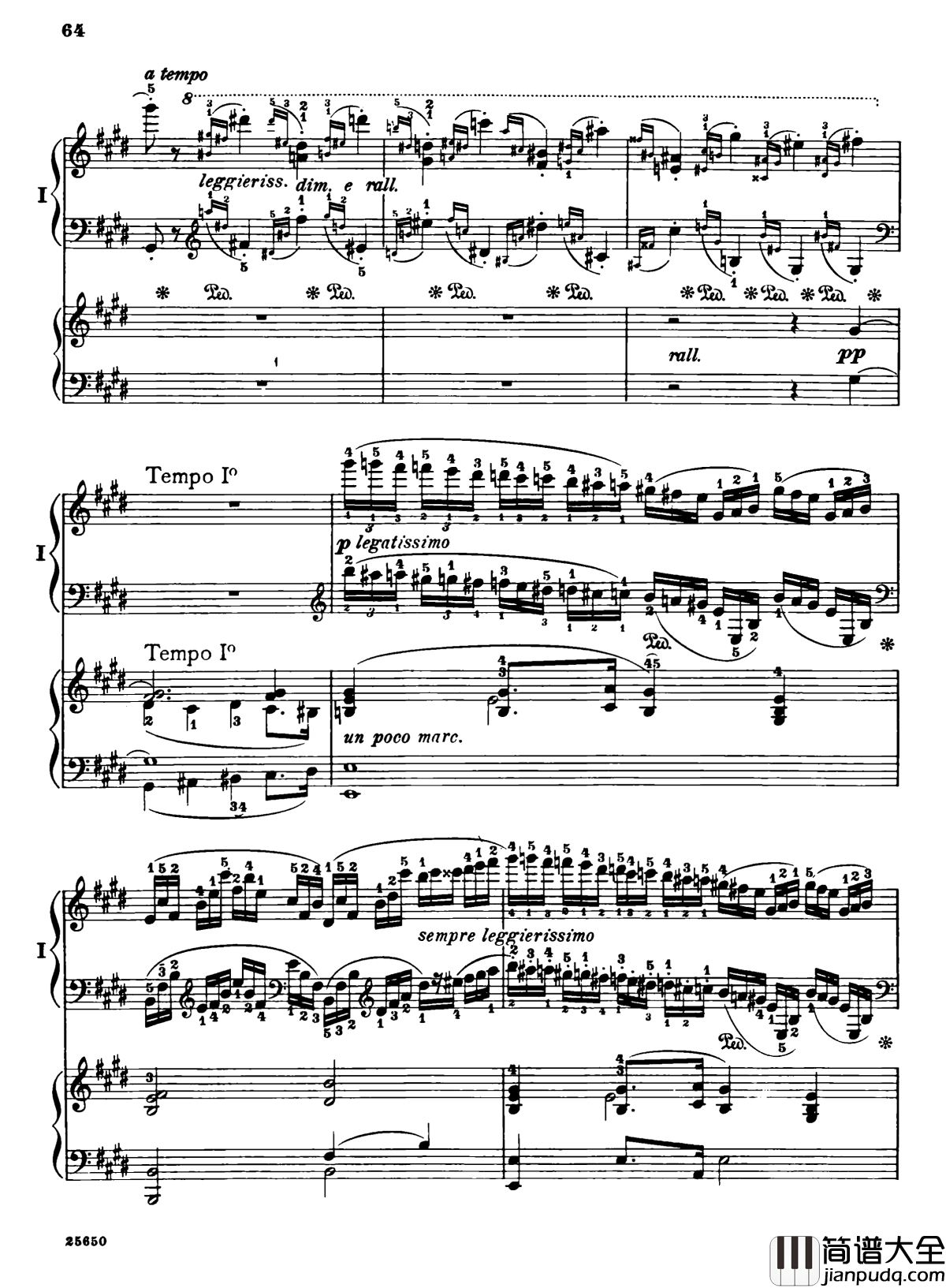 肖邦第一钢琴协奏曲钢琴谱_肖邦