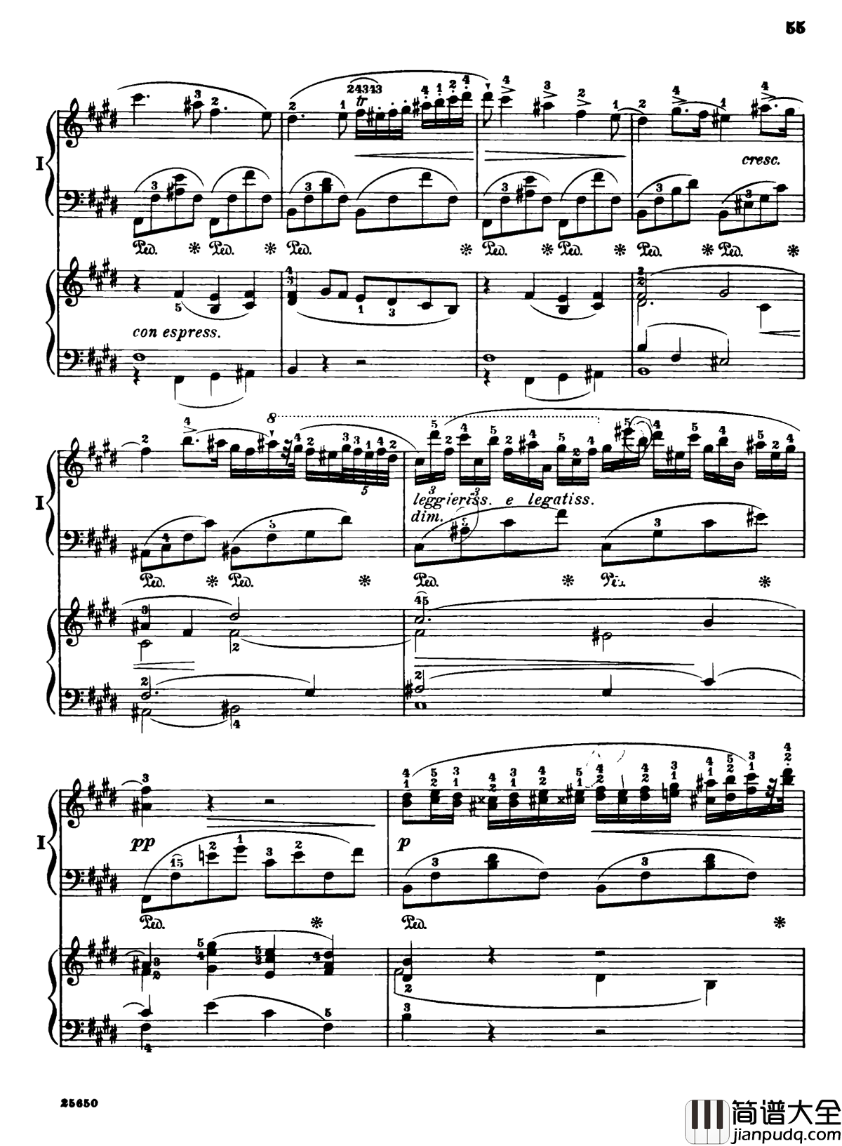 肖邦第一钢琴协奏曲钢琴谱_肖邦