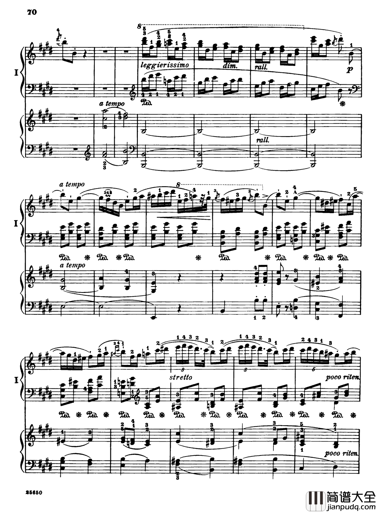 肖邦第一钢琴协奏曲钢琴谱_肖邦